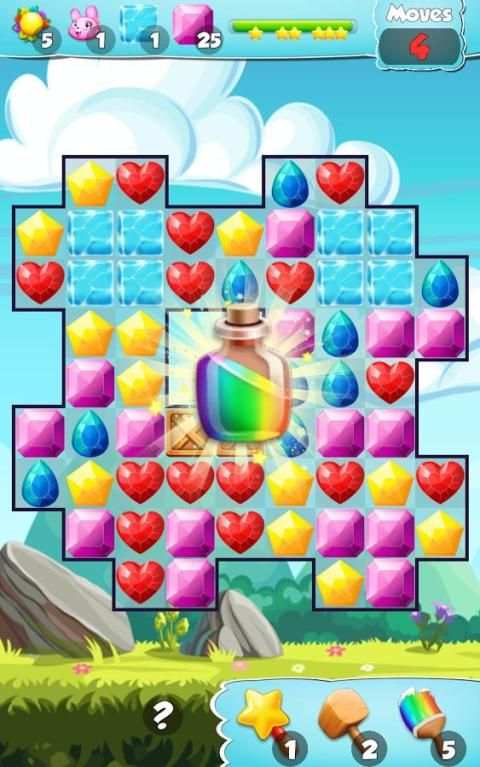 Jewels Gems Quest - Match 3 Game 4 تصوير الشاشة