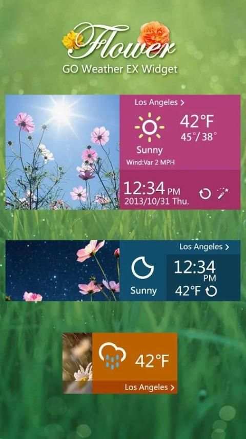 Flower GO Weather Widget Theme screenshot 2