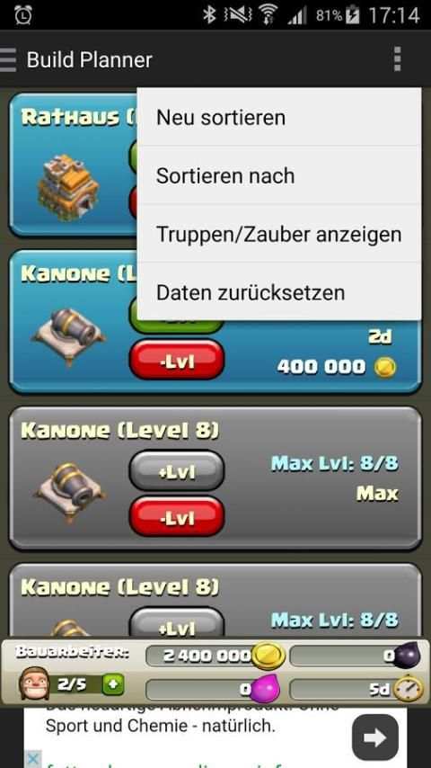 Clash Build Planner 5 تصوير الشاشة