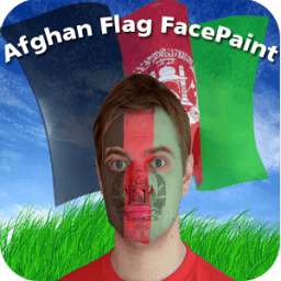 New Afghan Flag On Face, Afghan Flag On Photo icon