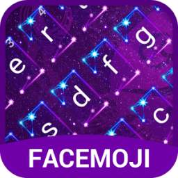 Neon Cancer Horoscope Emoji Keyboard Theme