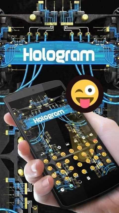 Hologram GO Keyboard Theme screenshot 2