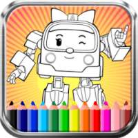 Coloring Amber Robot Car Game