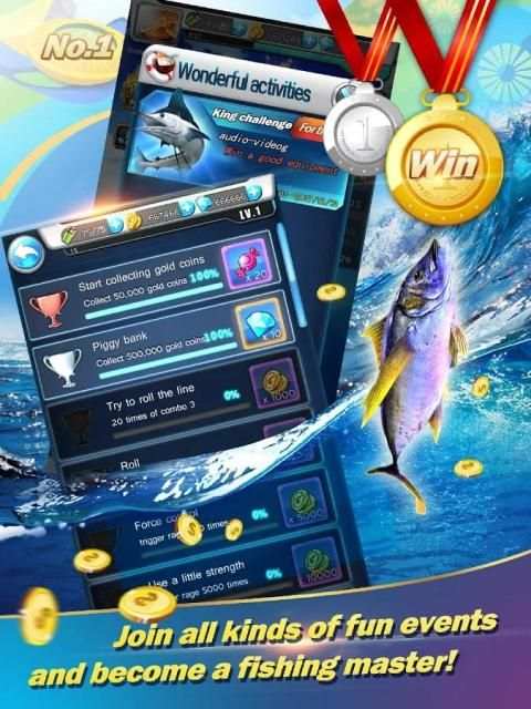 Fishing - Catch hungry shark screenshot 1
