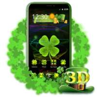 3D Lucky Clover Rainbow Theme