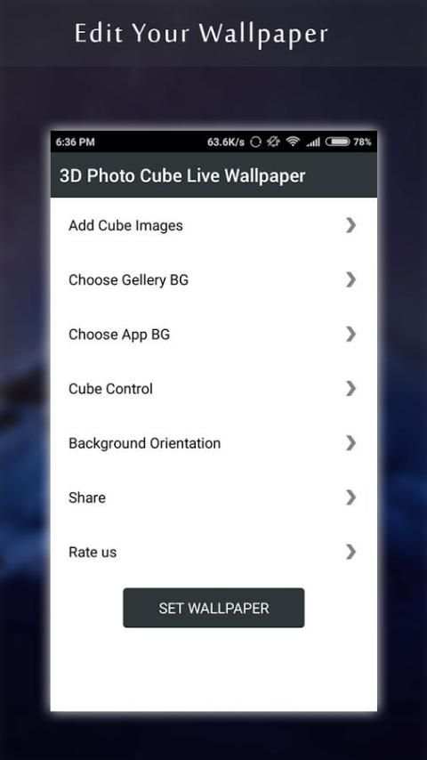 3D Photo Cube Live Wallpaper screenshot 5