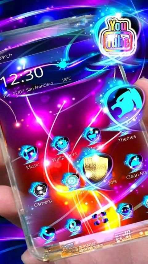 Neon Light Electric Wallpaper screenshot 4