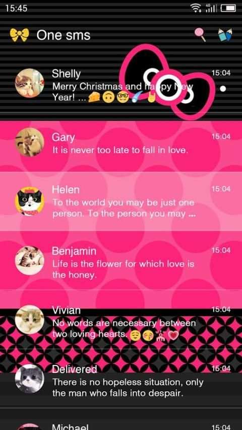 One Sms Theme for Hello Kitty screenshot 7