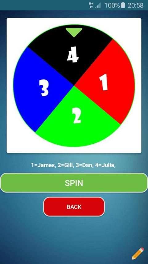 Random name picker wheel screenshot 3