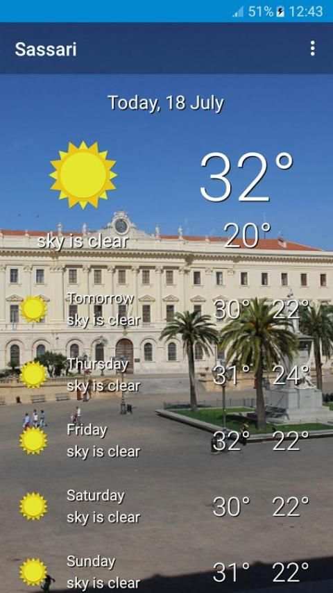 Sassari - meteo screenshot 3