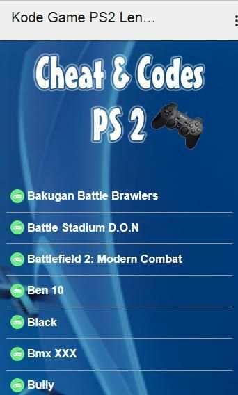 Kode Game PS2 Lengkap screenshot 4