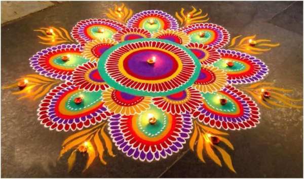 Diwali Rangoli Wallpaper скриншот 4