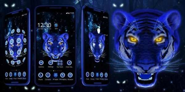 Ice Angry Tiger 3D Theme screenshot 1