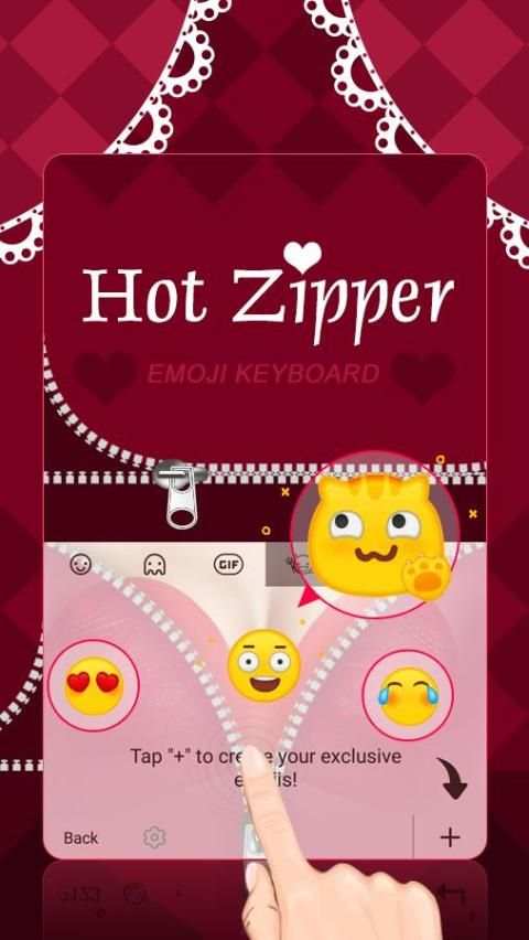 Hot Zipper Theme&Emoji Keyboard screenshot 2