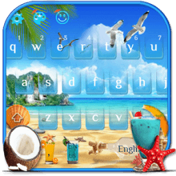 Летняя пляжная клавиатура иконка