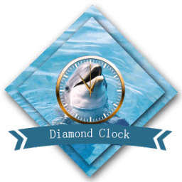 Dolphin Clock Live WallPaper أيقونة