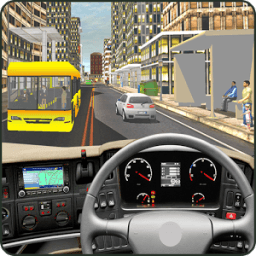 реальный Тренер автобус Стоянка Вождение Школа 3D иконка