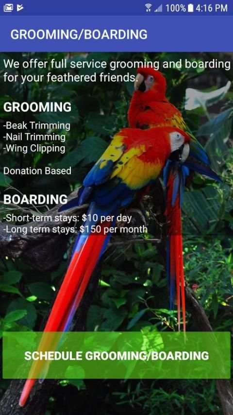 AZ Exotic Bird Rescue screenshot 1