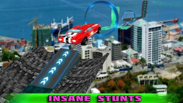 Stunts Car Challenge on Impossible Tracks screenshot 2