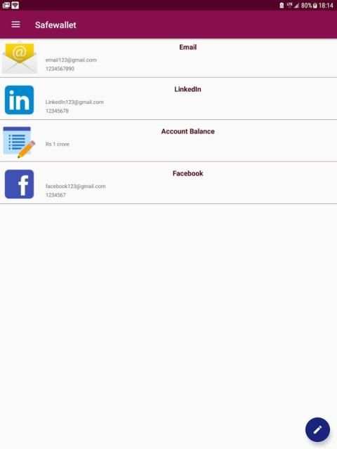 SafeWallet - One 4 All Password Manager screenshot 3