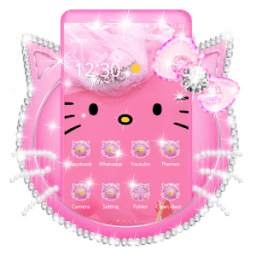 Pink Diamond Cute Kitty Theme