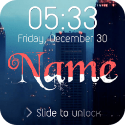 ikon Wave Name Lock Screen