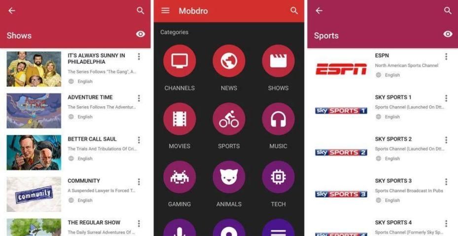 Best free best sale tv app mobdro