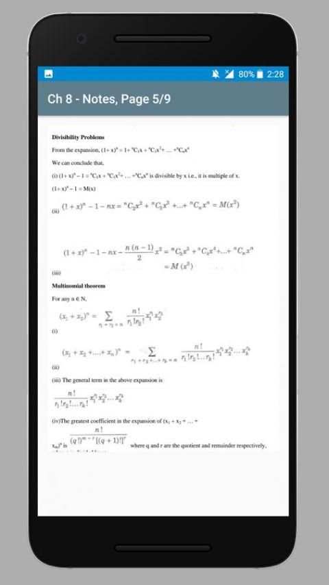 Class 11 Maths Notes скриншот 2