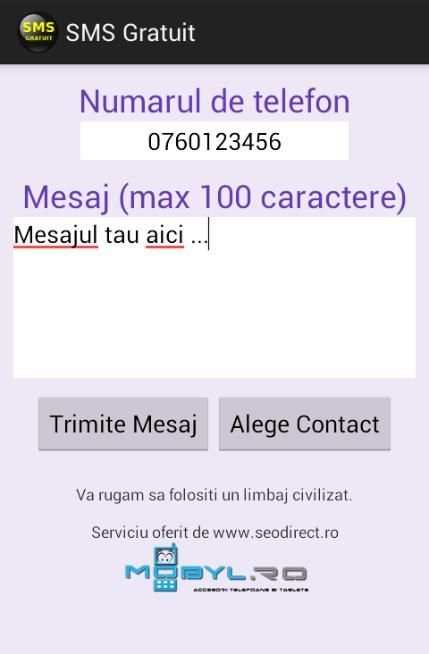 SMS Gratuit Romania screenshot 4