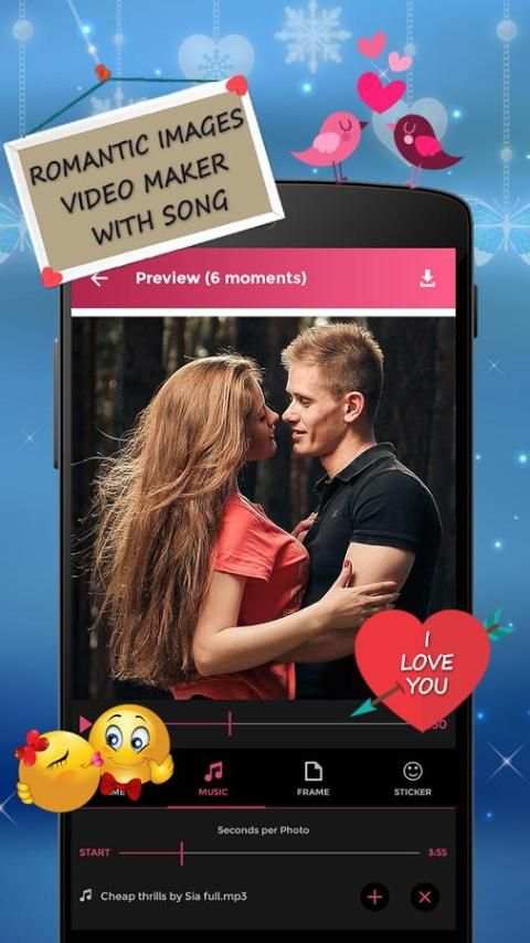 Romentic Image Video Maker With Song screenshot 3