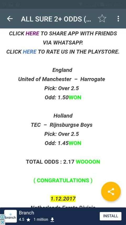ALL SURE 2+ ODDS SOCCER TIPS screenshot 3
