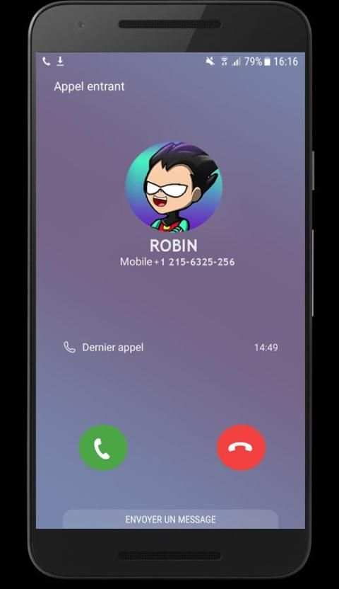 Fake Call robin From Titens 2018 screenshot 3