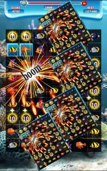 Match-3 Fish World screenshot 1