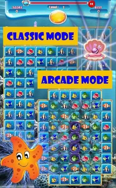 Match-3 Fish World screenshot 7