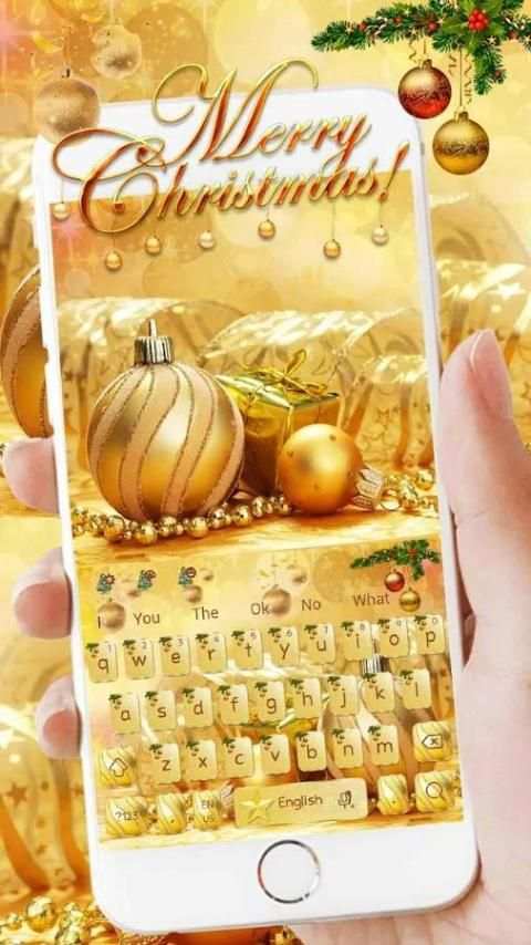 Natal Emas Tema Keyboard screenshot 3