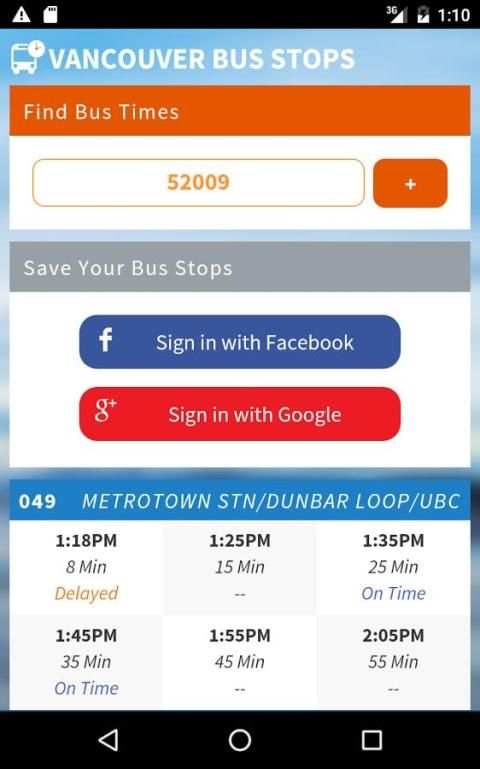 Vancouver Bus Stops screenshot 2