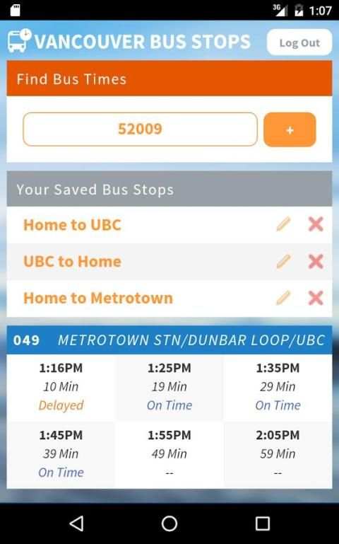 Vancouver Bus Stops screenshot 4