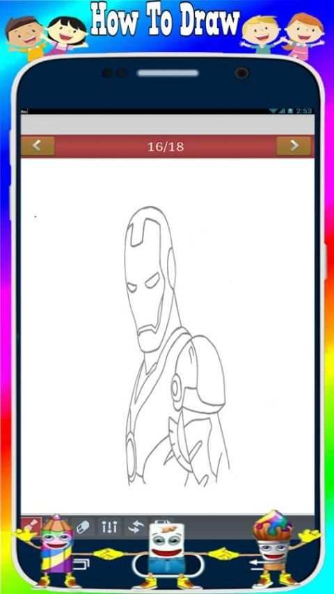 How to Draw Iron Man Easy Step скриншот 1