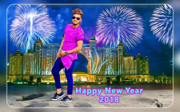 Happy New Year 2018 Photo Frame - Photo Editor New скриншот 3