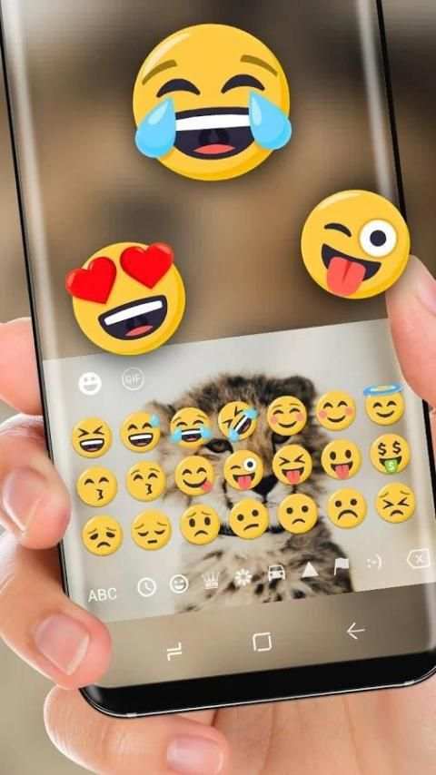 Cute Cheetah Keyboad Theme скриншот 2