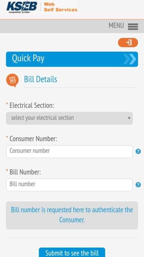 KSEB Online Payment. screenshot 1