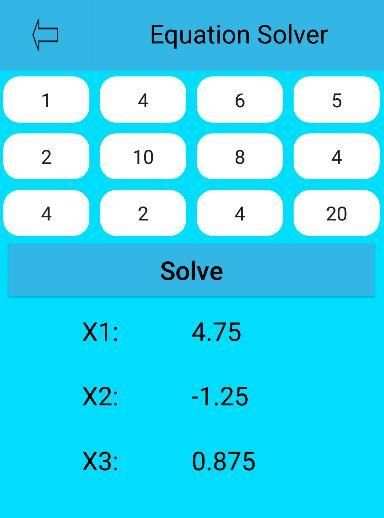 System of Equations Solver screenshot 1