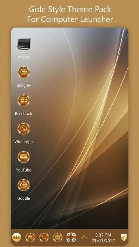 Gold Theme for Computer Launcher скриншот 1