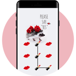 ikon Lips APP LOCK Theme Rose Pin Lock Screen