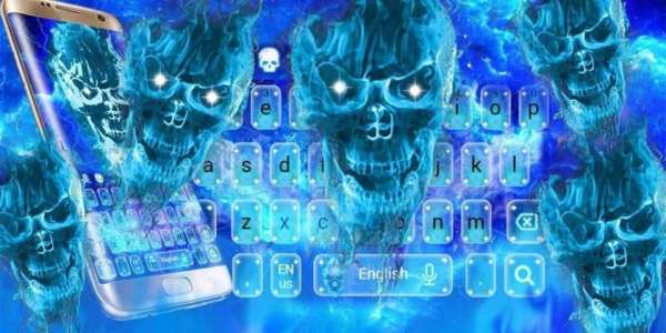 Hell Fire Skull Galaxy Magic Keyboard screenshot 1