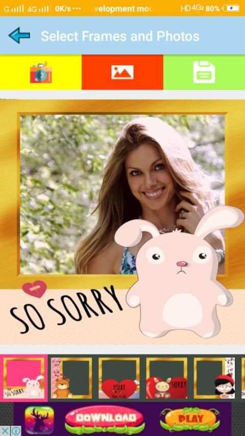 I Am Sorry Photo Frame To Make Photo Collage скриншот 2