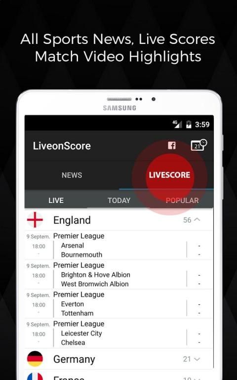 Liveonscore tv store