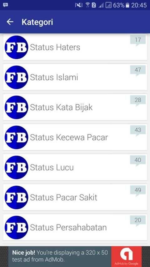 Status eFBe Keren Kekinian 6 تصوير الشاشة