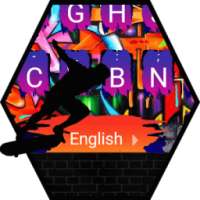 Graffiti Wall Theme&Emoji Keyboard on 9Apps