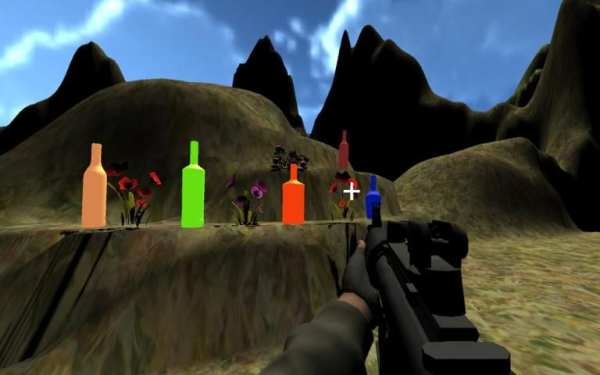 Smash colored bottles 3d screenshot 1